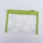 Deboss Logo PU & Clear Vinyl Portable Women Wedding Zipper Flat Pouch Transparent Travel Makeup Bag Evening Ladies Clutch Bag
