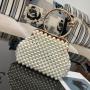 Popular bridal wedding handbags for women luxury handwoven embroidered evening dress bag evening bags pearl handbag