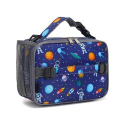 kids school bag with lunch box and water bottle outdoor square food Cooler Bag  aluminum foil waterproof leakproof 5mm EPE foam