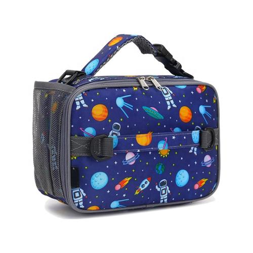 kids school bag with lunch box and water bottle outdoor square food Cooler Bag  aluminum foil waterproof leakproof 5mm EPE foam