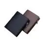 Short men's thick zippered multi slot leather clip
