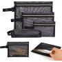 GELORY Customized Makeup Cosmetic Organizer Pouch Mesh Zipper Bags Multicolor Mesh Zipper Bags