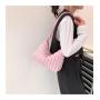 HR255 Women's Minimalist Temperament Gentle Soft Bag Nylon Pleated Underarm Bag Women's New Shoulder Crossbody Small Square Bag
