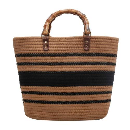 ZWY092 Summer Beach Cotton Cord Weaving Girls Tote Bag New Wholesale Travel Fashion Large Tote Bag Practical Work Picnic Bag