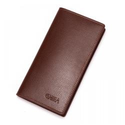 KHF037 2023 Hot Selling Long PU Leather Wallet Men's Card Bag Lychee Pattern Multi Card Driver's License Leather Case ID Bag