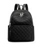 New fashion student backpack rhomboid embroidered thread travel school bag backpack women
