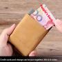 ZX085 Anti-theft Blocking PU Leather Aluminium Credit Card Holder Wallet Metal Vintage Bag Business Card ID Case Money Clips