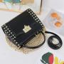 new arrive fashion designer handbags for women quality rivet ladies hand bag trendy online shopping handbags supplier 25 cm