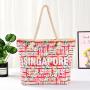 Fashion Letter Printing Designer Handbag Wholesale Canvas Overnight Bag For Women Cotton String Large Capacity Bolsas Para Mujer