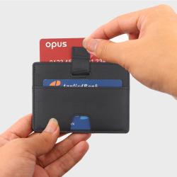 Ultra-slim genuine leather mini card holder slim pu leather card case rfid leather card cover