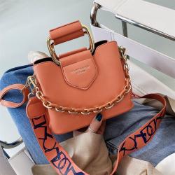 2024 Winter New Bucket Bag Three Shoulder Belt Chain Handbag European And American Fashionable Women's Shoulder Bag