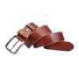 Men's casual leather belt heavy-duty vegetable tanned cowhide leather belt dress for men jeans with thick strap and buckle