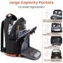 LOVEVOOK Vintage Travel Backpack with USB Port Business Outdoor Bookbag Waterproof College Bag Laptop Notebook Backpack Unisex
