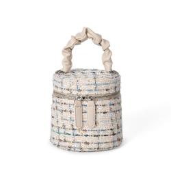 2024 Custom Worsted Barrel Handbags For Women Ladies Bags With Wrinkle Handle