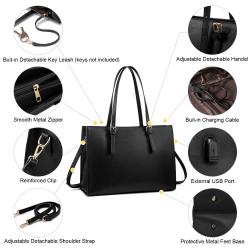 LOVEVOOK 2PCs Set 15.6 Inch Computer Handbags Large Capacity Business Work Briefcase for Office Lady Laptop Tote Bag for Women