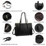 LOVEVOOK 2PCs Set 15.6 Inch Computer Handbags Large Capacity Business Work Briefcase for Office Lady Laptop Tote Bag for Women