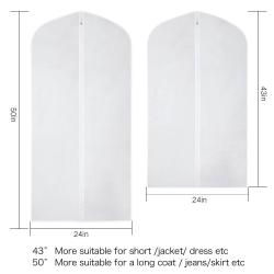 Gelory 2024 New Arrival Hanging Garment Bag Lightweight Suit Bags Dust-Proof Storage