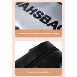 ZF039 Customized PVC Waterproof Cosmetic Bag Tripartite Portable Dustproof Transparent Wash Bag Travel Frosted Storage Bag
