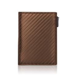 Wholesale Pu Leather Metal Business Card Holder Aluminum Leather Card Holder Wallet