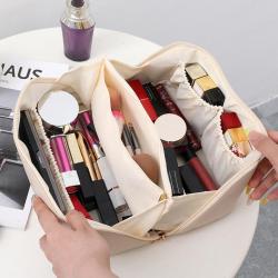 Customized PU leather toiletry bag female large-capacity portable travel daily use makeup organizer cosmetic bags