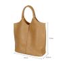 PU Vegan Leather Custom LOGO Handbags in Brown Ladies Clutch Bag with Handles
