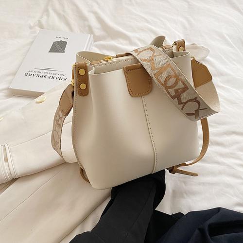 2024 New Design Plain PU Leather Crossbody Bag Fashionable Canvas Tote Handbags Briefcase Satchel Laptop Sac Main Leather