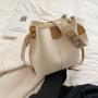 2024 New Design Plain PU Leather Crossbody Bag Fashionable Canvas Tote Handbags Briefcase Satchel Laptop Sac Main Leather