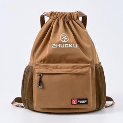 LX047 Custom Drawstring Backpack Lightweight Travel Sport Basketball String Bag with Pocket for Swimming Beach Fashion Sport Bag
