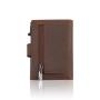 Wholesale genuine leather metal wallet credit card holder aluminium card holder smart wallet