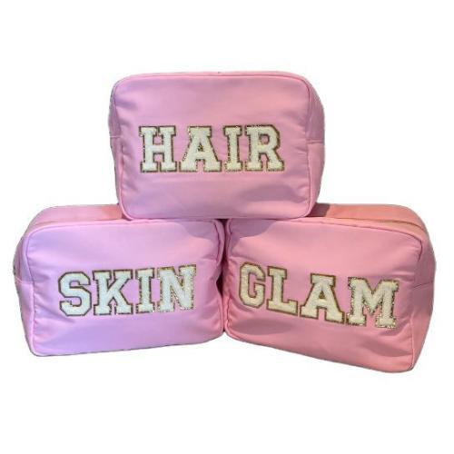 Keymay 24 Colors High Quality Nylon Pouch Travel Cosmetic Bag S M L XL Zipper Pouch Nylon Make Up Bags