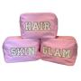 Keymay 24 Colors High Quality Nylon Pouch Travel Cosmetic Bag S M L XL Zipper Pouch Nylon Make Up Bags