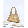 Fashionable and personalized beaded string woven hollow and versatile handbag carteras para mujer 	 sac a main