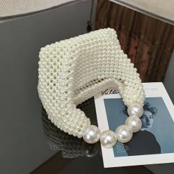 Unique Design Pearl Bag Socialite Handwoven Hollow Beaded Handbag Exquisite Luxurious Comfortable Banquet Women's Wedding Bag