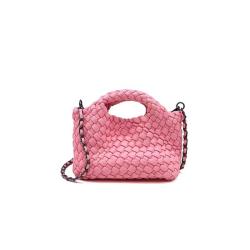 2024 Custom Logo Weave Leather Mini Bag Handbag For Women Luxury Purse With Clutch