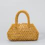 Custom design Wholesale Wooden beads Tote Bags handmade Women Beaded Sling Bag Casual Beach round Seed Beaded Handbag 2024