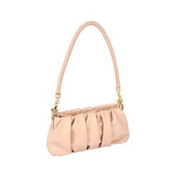 2021 vintage light pink handbags for women luxury shoulder bag with pleats female travel handbags