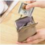 ZWY271 New Genuine Leather Unisex Clip Coin Purse Wholesale Solid Color Simple Compact Ladies Lipstick Bag Hot Coin Organizer