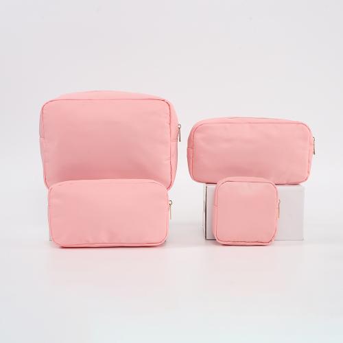 RTS Stock Factory Direct Nylon S M L XL Personalized Chenille Patches Women Girls Custom Travel Toiletry Makeup Cosmetic Bag