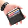 CUIKCA Credit Card Holder Metal Pu Leather Dress Black Twd Black Trendy Causal China Style Coffee Pattern