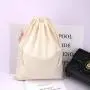 High Quality Organic Cotton Muslin Bag Double String Shopping Shoe Hat Pouch Linen Drawstring Custom Logo Cotton Dust Bag