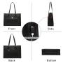 LOVEVOOK 15.6 in Work Tote Bag Briefcase with USB Port Leather Shoulder Handbag Travel Business School Laptop Bag for Women