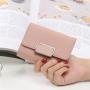 carteras para mujer Small wallet female short student Korean cute coin purse mini fresh multifunctional folding card wallet