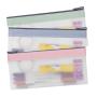Gelory Multifunctional Pen Holder Clear Pencil Case Teens Portable Stationery Organizer Pencil Pouch with Zipper