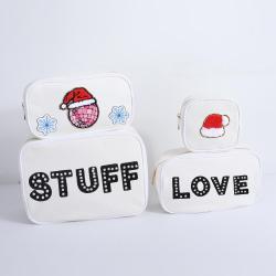 Keymay Wholesale Stock DIY Personalized Gift Bag Canvas Makeup Bags Zipper Pouch  Travel Blank Canvas Cosmetic Bag