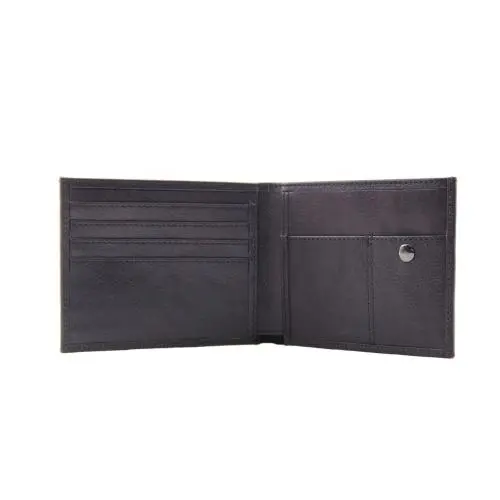 Bifold men wallet with coin pocket genuine leather wallet for men as gift
