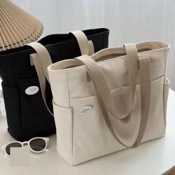 New Design Custom Multifunctional Premium Fashion Reusable Travel Shopping Canvas Casual Clutch Shoulder Women'S Tote Bag