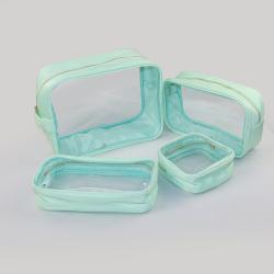 Custom Designer Cosmetic Transparency Bag Travel Toiletry Clear Makeup PVC Waterproof Zipper Clear Pouch