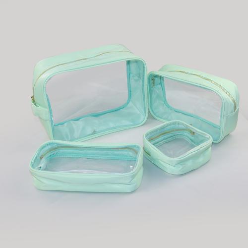 Custom Designer Cosmetic Transparency Bag Travel Toiletry Clear Makeup PVC Waterproof Zipper Clear Pouch