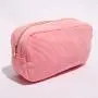 Stock No MOQ New S M L XL Beige Navy Pink Lilac Bathroom Storage Organizer Cosmetic Bag For Girl Women Corduroy Makeup Pouch