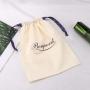 Custom Logo Printing Cotton Linen Dust Shoe Bag Hot Sale Drawstring Clothes Handbag Packaging Cotton Muslin Dust Bag